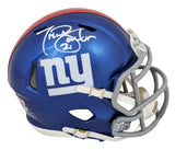 Giants Tiki Barber Authentic Signed Speed Mini Helmet Autographed BAS Witnessed