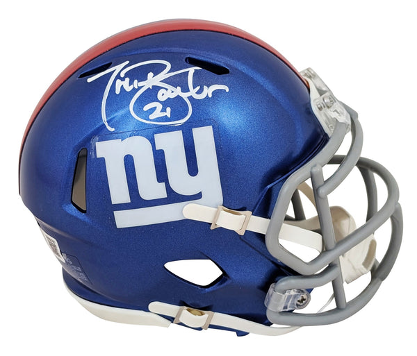 Giants Tiki Barber Authentic Signed Speed Mini Helmet Autographed BAS Witnessed
