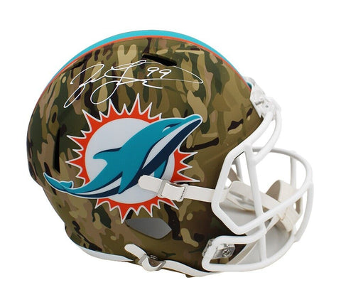 Jason Taylor Signed Miami Dolphins Speed Full Size Camo NFL Helmet