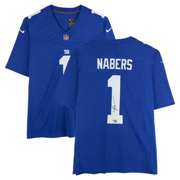 Malik Nabers Autographed NY Giants Royal Nike Vapor F.U.S.E. Jersey Fanatics