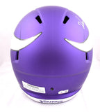 Warren Moon Autographed Minnesota Vikings F/S Speed Helmet w/HOF- Beckett W Holo