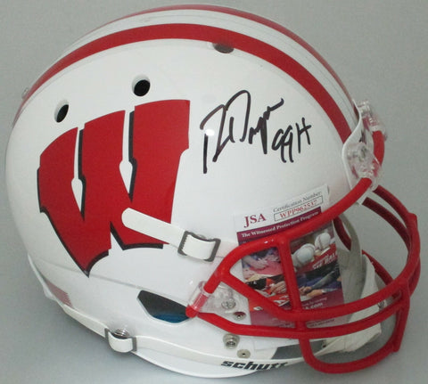 Badgers RON DAYNE Signed Full Size Schutt Replica Helmet AUTO w/ Heisman - JSA