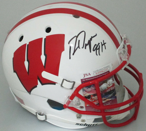 Badgers RON DAYNE Signed Full Size Schutt Replica Helmet AUTO w/ Heisman - JSA