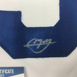 FRAMED Autographed/Signed MANNY MACHADO 33x42 San Diego White Jersey Beckett COA