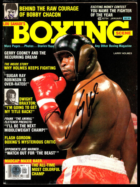 Larry Holmes Autographed Signed Magazine Beckett BAS QR #BM37882