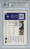 Ray Lewis Signed 2002 Upper Deck Piece Of History #8 Card BAS 10 Slab 35242