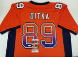 Mike Ditka Signed Chicago Bears Orange Throwback Jersey (JSA COA) HOF Tight End