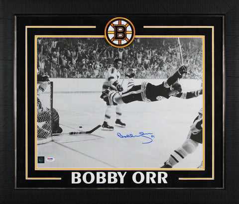 Bruins Bobby Orr Authentic Signed 16x20 Framed Photo Auto Graded 10! PSA #U01347