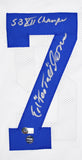 Ed Too Tall Jones Autographed White Pro Style Jersey w/SB Champs- Beckett W Holo