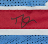 Trae Young Atlanta Signed Custom Blue Basketball Jersey JSA