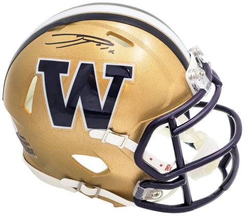JA'LYNN POLK AUTOGRAPHED WASHINGTON GOLD SPEED MINI HELMET MCS HOLO 222057