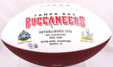 Ronde Barber Autographed Tampa Bay Buccaneers Logo Football w/HOF-Beckett W Holo