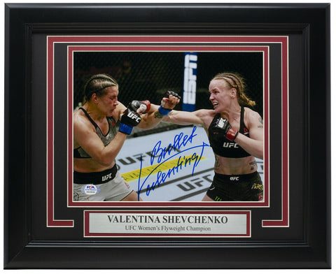 Valentina Bullet Shevchenko Signed Framed 8x10 UFC Photo PSA/DNA ITP