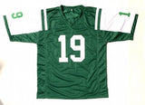 Keyshawn Johnson Signed New York Jets Green Jersey (JSA COA) 3xPro Bowl W.R.