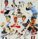 J Rice, R Jackson, R Henderson Signed #5A Team of Dreams 16x23 MLB Print 14 Sigs