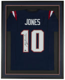 Mac Jones Signed Framed Custom Blue Pro Style Football Jersey BAS ITP