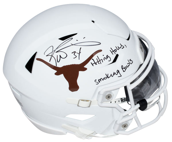 RICKY WILLIAMS SIGNED TEXAS LONGHORNS SPEEDFLEX MIDI HELMET W/ SMOKING BOWLS