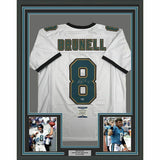 FRAMED Autographed/Signed MARK BRUNELL 33x42 Jacksonville White Jersey BAS COA