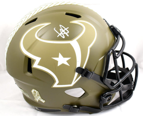 Will Anderson Autographed Texans F/S Salute to Service Speed Helmet-Fanatics
