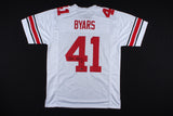Keith Byars Signed Ohio State Buckeyes Jersey (Playball Ink Holo) Eagles RB