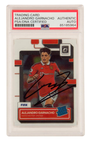 Alejandro Garnacho Signed 2022 Panini Donruss Optic Rated Rookie - PSA Authentic
