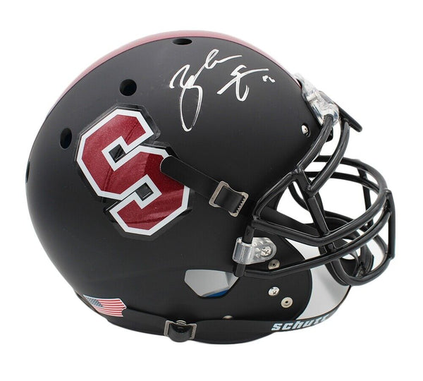 authentic schutt ncaa football helmets Zach Ertz Signed Stanford Cardinals Schutt Authentic Black NCAA Helmet – Super Sports Center