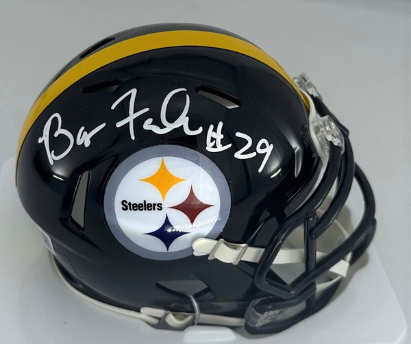 Steelers Running Back BARRY FOSTER Signed Riddell Speed Mini Helmet AUTO - BAS