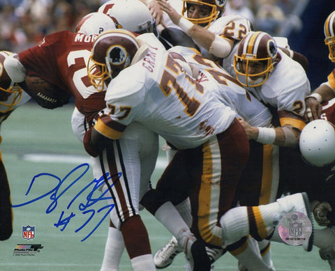 Darryl Grant Signed Washington Football Team Tackle Action 8x10 Photo - (SS COA)