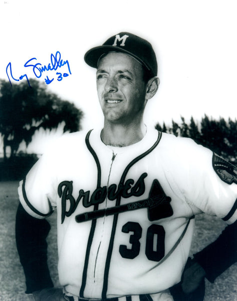 1954 Milw. Braves ROY SMALLEY Signed AUTO 8x10 Photo #1