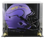 Adrian Peterson "All Damn Day" Signed Rave F/S Speed Rep Helmet w/ Case BAS Wit