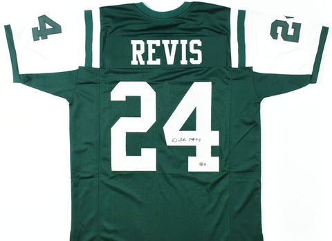 Darrelle Revis Autographed Green Pro Style Jersey - Beckett W Hologram *Black