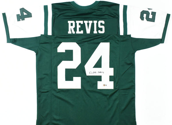Darrelle Revis Autographed Green Pro Style Jersey - Beckett W Hologram *Black