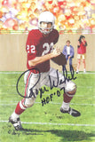 Roger Wehrli Autographed St Louis Cardinals Goal Line Art Card Black HOF 13780