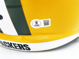 JOSH JACOBS AUTOGRAPHED PACKERS YELLOW FULL SIZE REPLICA HELMET BECKETT 229525