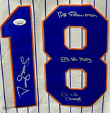 Darryl Strawberry Signed New York Mets Mitchell & Ness Jersey with 3 Inscription