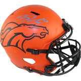 Bo Nix Autographed/Signed Denver Broncos F/S Rave Helmet Beckett Witness 49644
