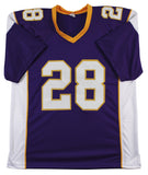 Adrian Peterson "All Damn Day" Signed Purple Pro Style Jersey BAS Witnessed