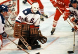 Jim Craig "1980 Gold" Signed 5x7 Card /Team USA Men's Hockey 12x15 Framed / PSA