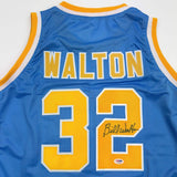 Autographed/Signed Bill Walton UCLA Blue College Basketball Jersey JSA COA