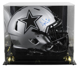 Cowboys Dak Prescott Signed Rave Full Size Speed Proline Helmet W/ Case BAS Wit