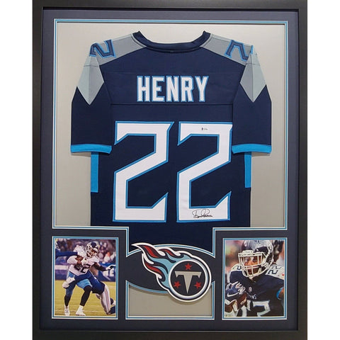 Derrick Henry Autographed Framed Tennessee Titans Jersey