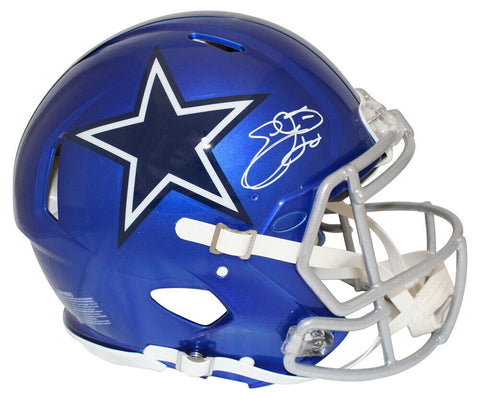 Emmitt Smith Salute Dallas Cowboys Authentic Flash Helmet Beckett 39655