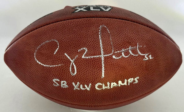 Packers CLAY MATTHEWS Signed Wilson Authentic Duke XLV LOGO Football w/ Script