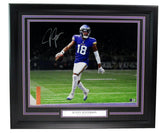 Justin Jefferson Vikings Signed/Autographed 16x20 Photo Framed Beckett 200084
