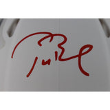 Tom Brady Autographed New England Patriots Flat White Mini Helmet Fanatics 48962