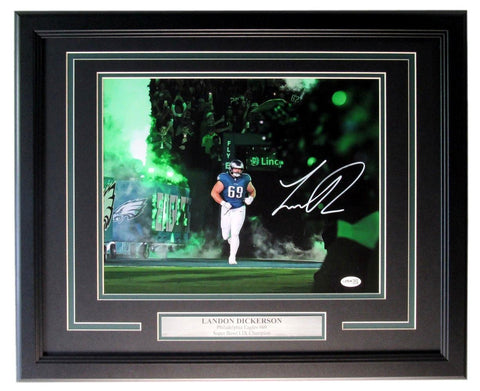 Landon Dickerson Eagles Signed/Autographed 11x14 Photo Eagles Framed JSA 209934