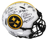 Steelers Greats (17) Signed Lunar Full Size Speed Proline Helmet W/ Case BAS