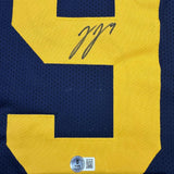 Autographed/Signed J.J. JJ McCarthy Michigan Blue Jersey Beckett BAS COA