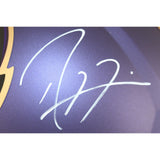 Ray Lewis Autographed Baltimore Ravens Authentic 24 Alt Helmet Beckett 50889