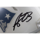 AJ Brown Signed New England Patriots Rivalries Mini Helmet Beckett Witness 57972